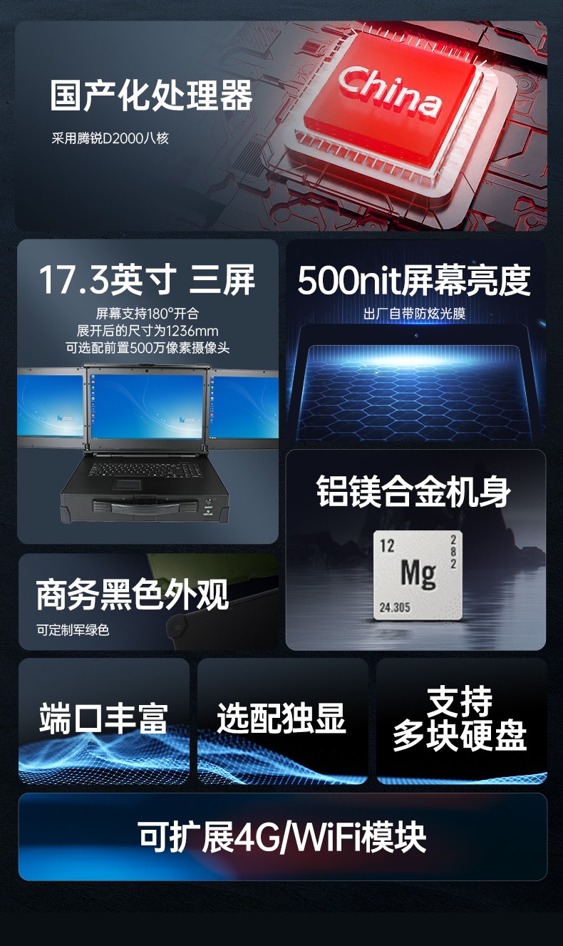 國產(chǎn)化便攜機(jī),加固三屏筆記本,DT-S1437CU-FD2K.jpg