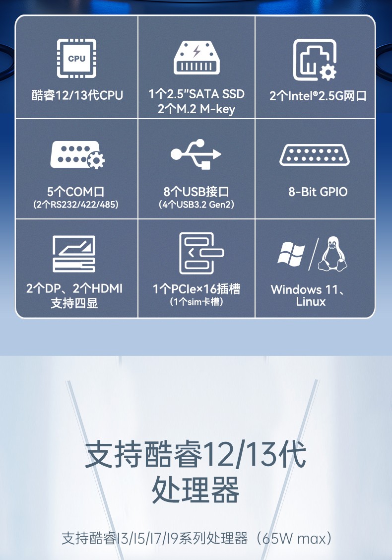 酷睿13代無風(fēng)扇工控機,多屏4顯工控主機廠家,DTB-3291-Q670E.jpg