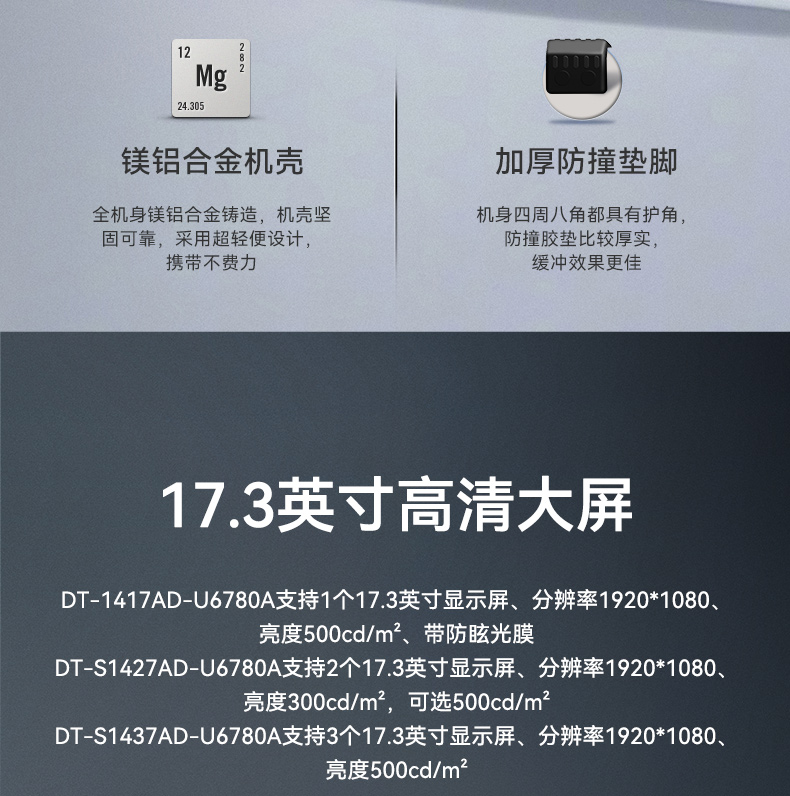 國(guó)產(chǎn)兆芯三屏工業(yè)便攜機(jī),17.3英寸加固計(jì)算機(jī)廠家,DT-S1437AD-U6780A.jpg