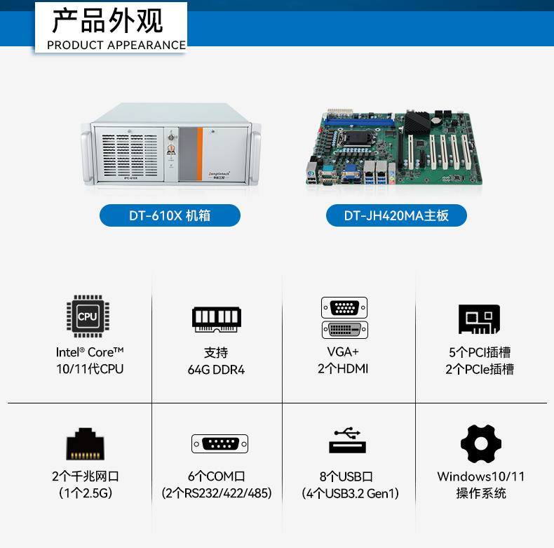 東田4U工控機(jī),工廠/電力系統(tǒng)專用工控主機(jī),DT-610X-JH420MA.jpg